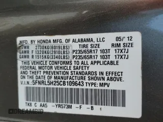 2012 Honda Odyssey LX with VIN 5FNRL5H25CB109643, listed as a Copart auction lot 55951805 with 128,341 mi miles and Clean Title. Bid and sale history available at carsss.com. Image 13.