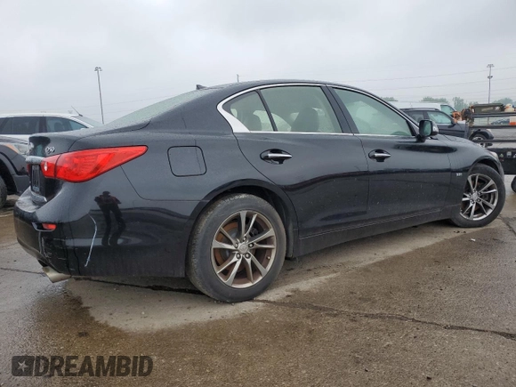2017 Infiniti Q50 Signature Edition with VIN JN1EV7AR3HM840407, listed as a Copart auction lot 59812325 with 153,709 mi miles and Salvage title. Bid and sale history available at DreamBid. Image 3.