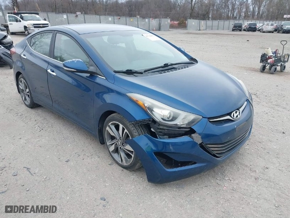 2014 Hyundai Elantra SE with VIN KMHDH4AEXEU039606, listed as a IAAI auction lot 41726852 with 43,717 mi miles. Bid and sale history available at carsss.com. Image 1.