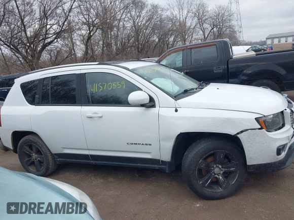 2017 Jeep Compass High Altitude with VIN 1C4NJDEB7HD109807, listed as a IAAI auction lot 41570559 with 103,792 mi miles. Bid and sale history available at carsss.com. Image 12.