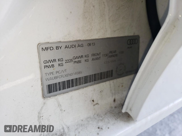 2014 Audi A4 Komfort с VIN WAUBFCFLXEN014585, выставлен на аукционе Copart как лот 43691025 с пробегом 218 378 миль миль и Чистый • Clean title. История ставок и продаж доступна на DreamBid. Изображение 12.