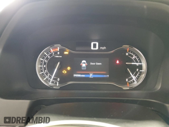 2019 Honda Ridgeline RTL-T with VIN 5FPYK3F60KB009495, listed as a Copart auction lot 61578405 with 90,586 mi miles and Salvage title. Bid and sale history available at DreamBid. Image 9.
