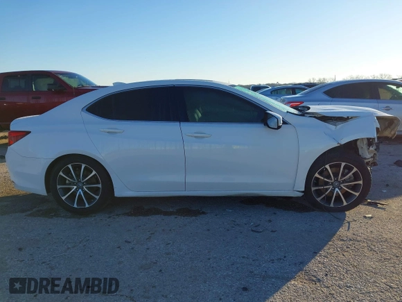 2015 Acura TLX V6 Tech with VIN 19UUB2F51FA020661, listed as a IAAI auction lot 41199676 with 109,753 mi miles. Bid and sale history available at carsss.com. Image 14.