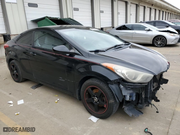 2013 Hyundai Elantra Coupe GS with VIN KMHDH6AE0DU014742, listed as a Copart auction lot 44508035 with 197,533 mi miles and Salvage Title. Bid and sale history available at carsss.com. Image 4.