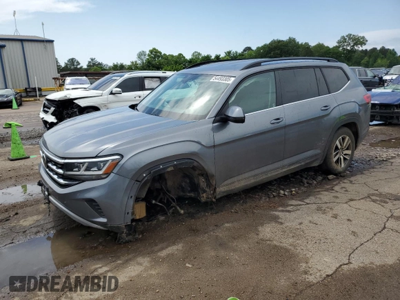 2021 Volkswagen Atlas SE with VIN 1V2LP2CA2MC535889, listed as a Copart auction lot 54493305 with 95,530 mi miles and Salvage title. Bid and sale history available at DreamBid. Image 1.