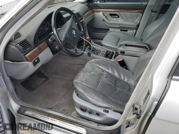 2000 BMW 7 Series 740iL with VIN WBAGH8340YDP13647, listed as a Copart auction lot 85348514 with 0 mi miles and Clean Title. Bid and sale history available at carsss.com. Image 7.
