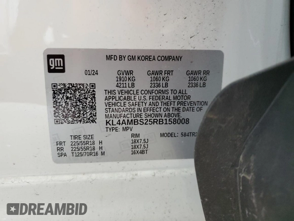 2024 Buick Encore GX Preferred z VIN KL4AMBS25RB158008, wystawiony jako Copart lot #61909735 z przebiegiem 10 933 mil mil oraz Czysty tytuł • Clean title. Historia ofert i sprzedaży dostępna na DreamBid. Obrazek 13.