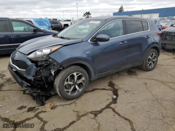 2022 Kia Sportage LX with VIN KNDPMCACXN7993373, listed as a Copart auction lot 83165814 with 60,151 mi miles and Salvage Title. Bid and sale history available at carsss.com. Image 1.