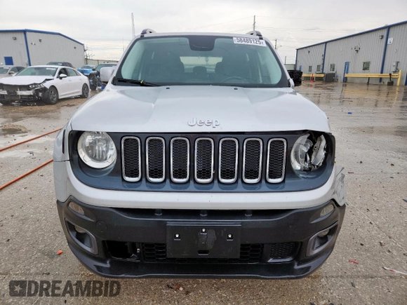 2017 Jeep Renegade Latitude with VIN ZACCJABB5HPE40221, listed as a Copart auction lot 58489125 with 185,136 mi miles and Salvage title. Bid and sale history available at DreamBid. Image 5.