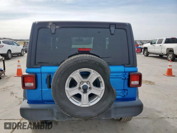2021 Jeep Wrangler Sport S with VIN 1C4GJXAN0MW790739, listed as a Copart auction lot 47780115 with Not Provided miles and Salvage Title. Bid and sale history available at DreamBid. Image 6.