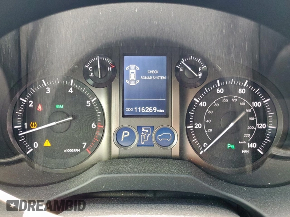 2015 Lexus GX 460 with VIN JTJBM7FX9F5117790, listed as a Copart auction lot 61227665 with 116,269 mi miles and Salvage title. Bid and sale history available at DreamBid. Image 9.