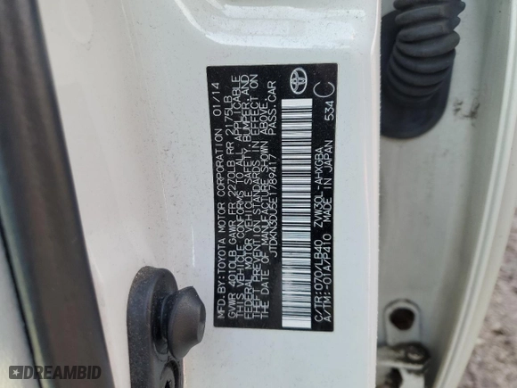 2014 Toyota Prius Four with VIN JTDKN3DU5E1789417, listed as a Copart auction lot 46946305 with 156,216 mi miles and Salvage Title. Bid and sale history available at carsss.com. Image 14.