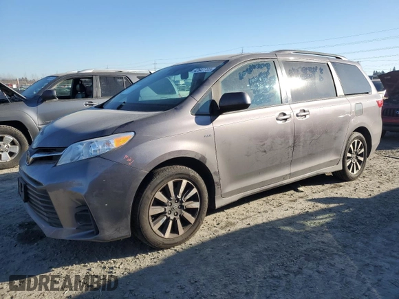 2019 Toyota Sienna LE with VIN 5TDJZ3DC1KS220862, listed as a Copart auction lot 42647705 with 98,778 mi miles and Salvage Title. Bid and sale history available at carsss.com. Image 1.