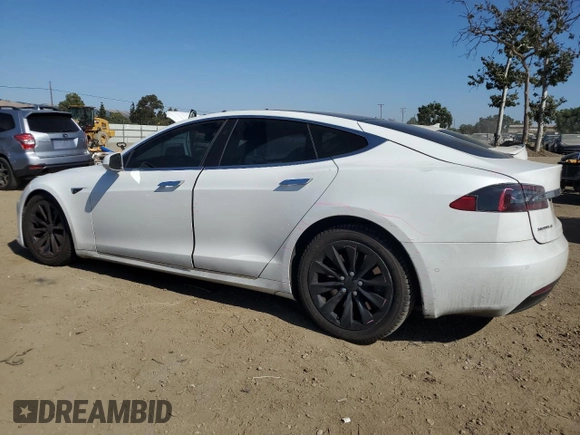 2017 Tesla Model S 60 with VIN 5YJSA1E19HF183845, listed as a Copart auction lot 58204205 with 150,701 mi miles and Salvage title. Bid and sale history available at DreamBid. Image 2.