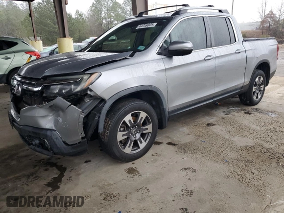 2018 Honda Ridgeline RTL-T z VIN 5FPYK3F69JB006061, wystawiony jako Copart lot #44789805 z przebiegiem 95 368 mil mil oraz Szkody całkowita. Historia ofert i sprzedaży dostępna na DreamBid. Obrazek 1.