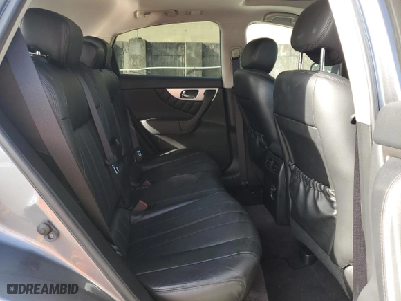 2017 Infiniti QX70 with VIN JN8CS1MW0HM411502, listed as a Copart auction lot 61092504 with 43,814 mi miles and Salvage Title. Bid and sale history available at carsss.com. Image 10.