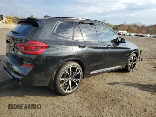 2020 BMW X3 M Competition with VIN 5YMTS0C05L9B85627, listed as a Copart auction lot 77110084 with 28,525 mi miles and Salvage Title. Bid and sale history available at carsss.com. Image 3.