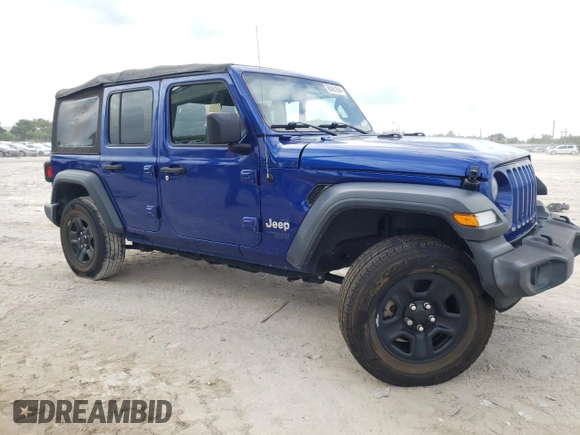2018 Jeep Wrangler Unlimited Sport S with VIN 1C4HJXDNXJW289319, listed as a Copart auction lot 80461844 with 76,963 mi miles and Salvage title. Bid and sale history available at DreamBid. Image 4.