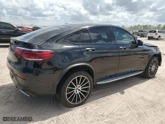 2022 Mercedes-Benz GLC with VIN W1N0J8EB7NG035650, listed as a Copart auction lot 58126774 with 34,395 mi miles and Salvage Title. Bid and sale history available at carsss.com. Image 3.