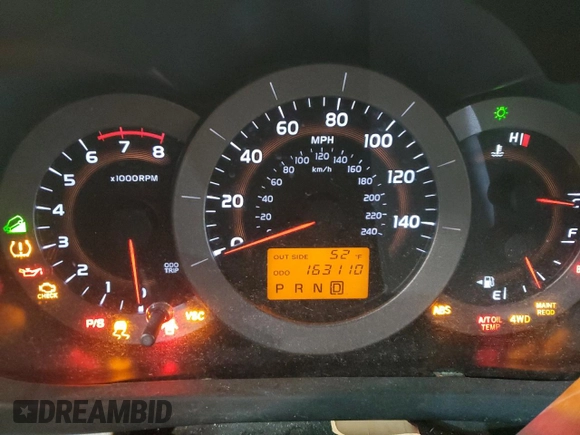 2008 Toyota RAV4 with VIN JTMBK33V186034582, listed as a Copart auction lot 74380404 with 163,110 mi miles and Non Repairable. Bid and sale history available at carsss.com. Image 9.