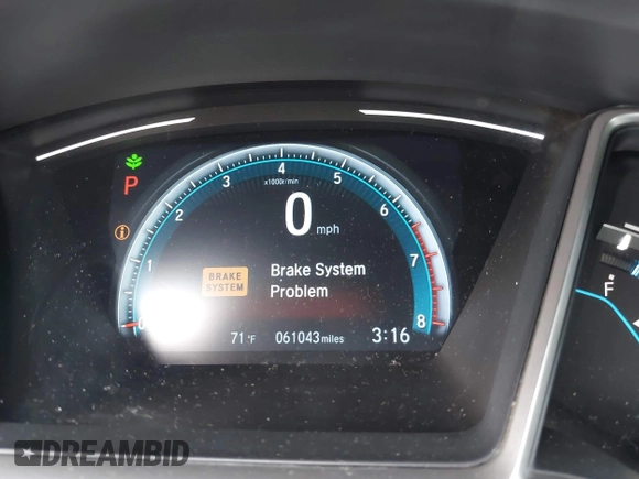 2017 Honda Civic Sedan EX-T with VIN 19XFC1F32HE204861, listed as a IAAI auction lot 42031039 with 61,043 mi miles. Bid and sale history available at carsss.com. Image 15.