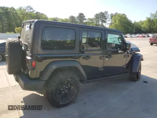 2021 Jeep Wrangler Unlimited Willys with VIN 1C4HJXDG4MW529583, listed as a Copart auction lot 53329625 with 119,697 mi miles and Salvage title. Bid and sale history available at DreamBid. Image 3.