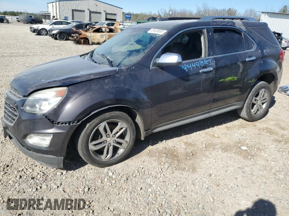 2016 Chevrolet Equinox LTZ with VIN 2GNFLGEK7G6262448, listed as a Copart auction lot 49449885 with 180,608 mi miles and Salvage Title. Bid and sale history available at carsss.com. Image 1.