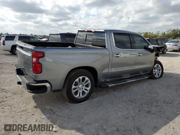 2024 Chevrolet Silverado 1500 LTZ with VIN 1GCUDGE86RZ249800, listed as a Copart auction lot 81805054 with 10,914 mi miles and Salvage Title. Bid and sale history available at DreamBid. Image 3.