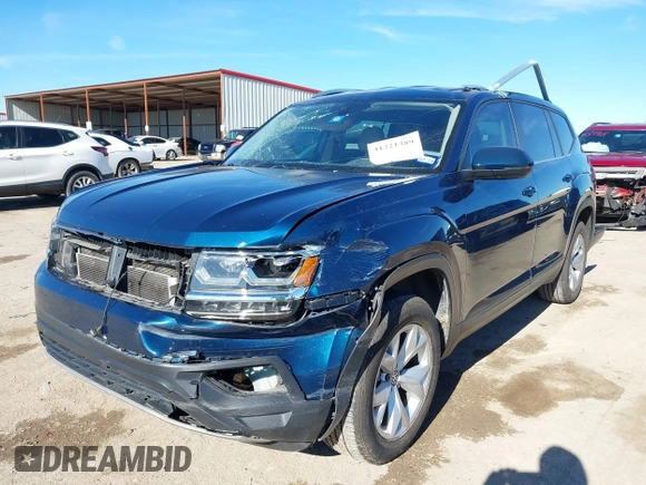 2019 Volkswagen Atlas SE with VIN 1V2DR2CA9KC506188, listed as a IAAI auction lot 41221389 with 67,593 mi miles and . Bid and sale history available at DreamBid. Image 2.