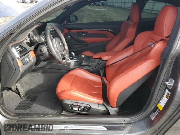 2016 BMW M4 with VIN WBS3R9C54GK338670, listed as a Copart auction lot 82713254 with 36,133 mi miles and Salvage title. Bid and sale history available at DreamBid. Image 7.
