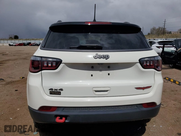2020 Jeep Compass Trailhawk with VIN 3C4NJDDBXLT144023, listed as a Copart auction lot 51529425 with 41,886 mi miles and Salvage Title. Bid and sale history available at carsss.com. Image 6.