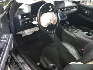 2021 Toyota GR Supra 2.0 with VIN WZ1DB2C0XMW044031, listed as a Copart auction lot 47204675 with 0 mi miles and Salvage Title. Bid and sale history available at carsss.com. Image 8.