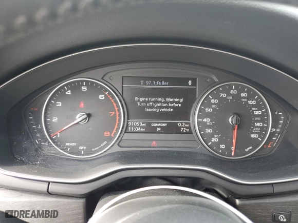 2017 Audi A4 ultra Premium with VIN WAUGMAF42HN042507, listed as a Copart auction lot 47207185 with 91,059 mi miles and Clean Title. Bid and sale history available at carsss.com. Image 9.