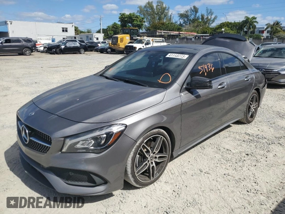 2018 Mercedes-Benz CLA 250 with VIN WDDSJ4EB8JN655752, listed as a Copart auction lot 41113773 with 51,436 mi miles and . Bid and sale history available at DreamBid. Image 1.