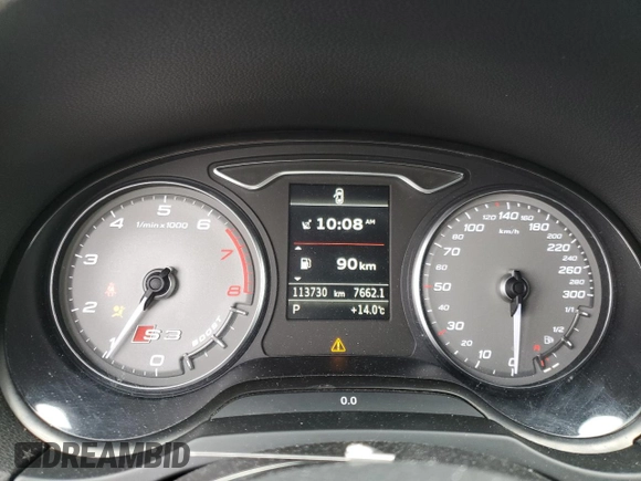 2015 Audi S3 2.0T Prestige with VIN WAUFFRFF4F1112020, listed as a Copart auction lot 66570524 with 113,730 mi miles and Salvage Title. Bid and sale history available at carsss.com. Image 9.