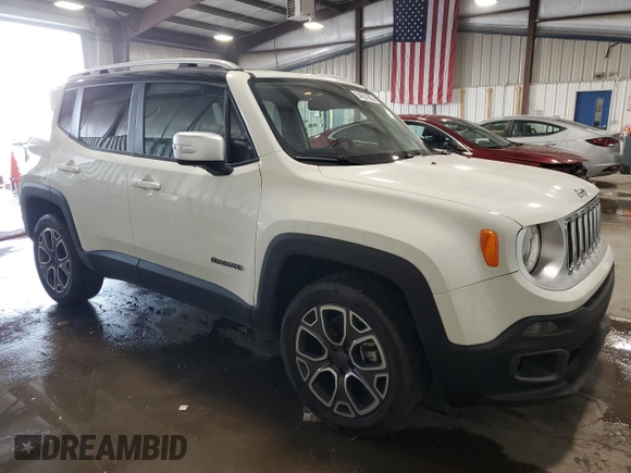 2015 Jeep Renegade Limited with VIN ZACCJBDT4FPB38928, listed as a Copart auction lot 54551955 with 15,689 mi miles and Salvage Title. Bid and sale history available at DreamBid. Image 4.