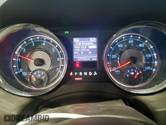 2013 Chrysler Town & Country Limited with VIN 2C4RC1GG9DR646141, listed as a Copart auction lot 49809545 with 129,720 mi miles and Salvage Title. Bid and sale history available at carsss.com. Image 9.