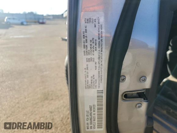 2024 Ram 2500 Tradesman with VIN 3C6UR5CJXRG144437, listed as a Copart auction lot 46417545 with 36,733 mi miles and Salvage title. Bid and sale history available at DreamBid. Image 12.