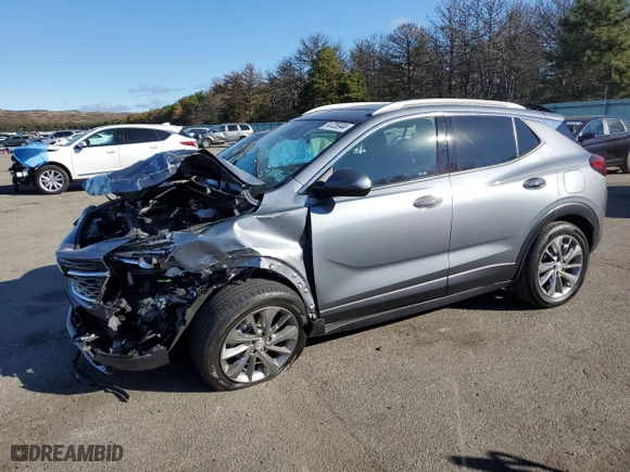 2022 Buick Encore GX Essence with VIN KL4MMGSL1NB116576, listed as a Copart auction lot 74725344 with 23,616 mi miles and Salvage Title. Bid and sale history available at carsss.com. Image 1.
