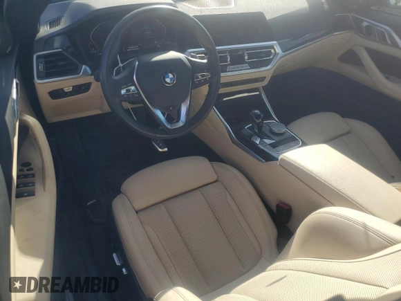 2023 BMW 4 Series 430i xDrive with VIN WBA43AT02PCM93518, listed as a Copart auction lot 73193044 with 15,520 mi miles and Salvage Title. Bid and sale history available at DreamBid. Image 8.