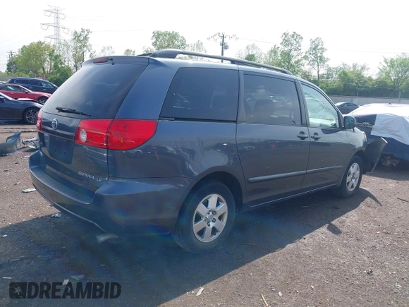 2008 Toyota Sienna with VIN 5TDZK23C98S157909, listed as a IAAI auction lot 42128545 with 168,552 mi miles and . Bid and sale history available at DreamBid. Image 4.