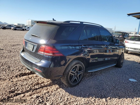 2018 Mercedes-Benz GLE with VIN 4JGDA5JB8JB150127, listed as a Copart auction lot 43860045 with 63,235 mi miles and Salvage Title. Bid and sale history available at carsss.com. Image 3.