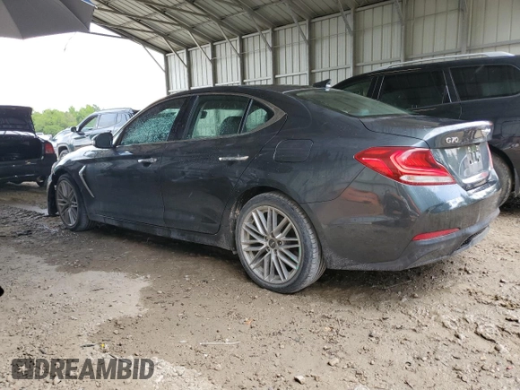 2020 Genesis G70 2.0T with VIN KMTG34LA2LU047675, listed as a Copart auction lot 59185575 with 117,385 mi miles and Non repairable. Bid and sale history available at DreamBid. Image 2.