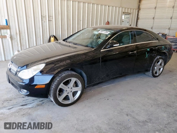 2007 Mercedes-Benz CLS 550 with VIN WDDDJ72X67A083896, listed as a Copart auction lot 58011355 with 126,102 mi miles and Salvage title. Bid and sale history available at DreamBid. Image 1.