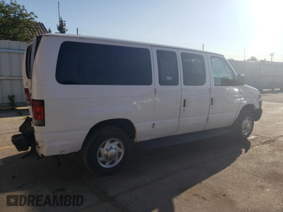 2010 Ford Econoline Passenger XL with VIN 1FMNE1BW2ADA11991, listed as a Copart auction lot 63758014 with 32,785 mi miles and Salvage Title. Bid and sale history available at DreamBid. Image 3.