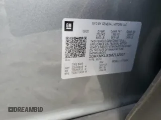 2021 GMC Acadia SLE with VIN 1GKKNKLS1MZ112007, listed as a Copart auction lot 85857394 with 56,585 mi miles and Salvage Title. Bid and sale history available at DreamBid. Image 14.