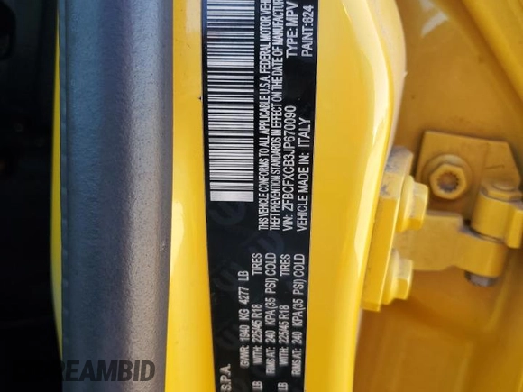 2018 FIAT 500X Trekking z VIN ZFBCFXCB3JP670090, wystawiony jako Copart lot #72441674 z przebiegiem 37 543 mil mil oraz Szkody całkowita. Historia ofert i sprzedaży dostępna na DreamBid. Obrazek 14.
