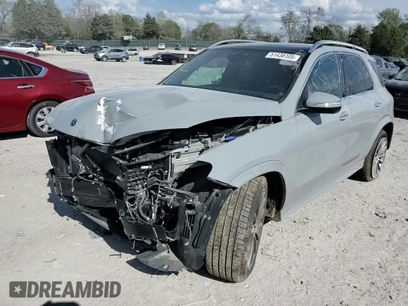 2024 Mercedes-Benz GLE 450 with VIN 4JGFB5KB9RB177353, listed as a Copart auction lot 51438105 with 2,308 mi miles and Salvage title. Bid and sale history available at DreamBid. Image 12.