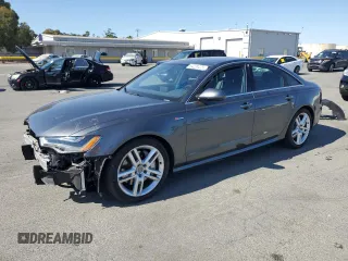 2015 Audi A6 Premium Plus with VIN WAUFGAFCXFN029785, listed as a Copart auction lot 64231475 with 53,954 mi miles and Salvage title. Bid and sale history available at DreamBid. Image 1.