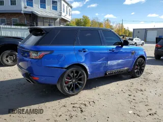 2021 Land Rover Range Rover Sport HST with VIN SALWS2RU7MA749862, listed as a Copart auction lot 75687494 with 62,365 mi miles and Salvage Title. Bid and sale history available at carsss.com. Image 3.